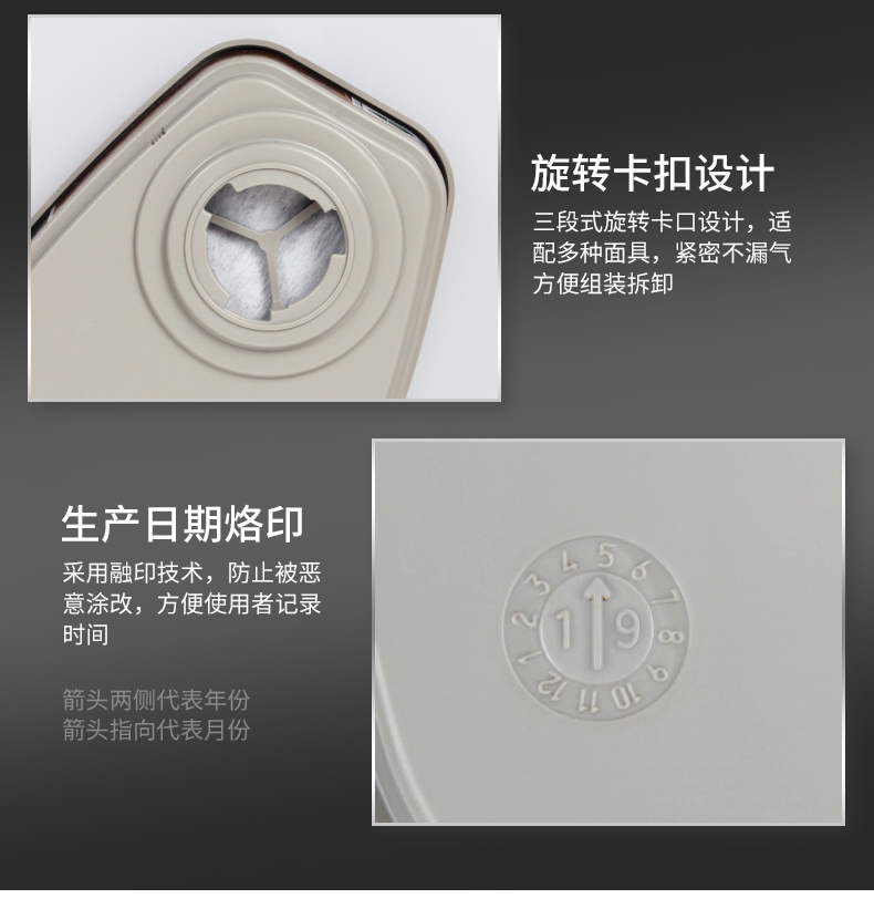 3M6007CN防汞蒸氣有機酸性氣體濾毒盒圖片4