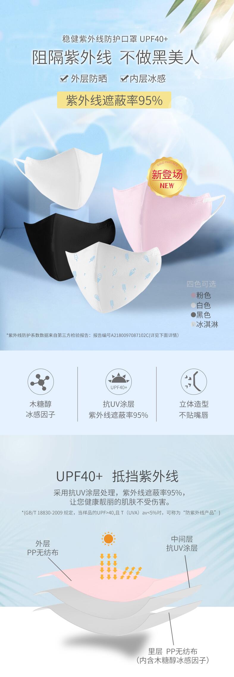 穩健604-006377一次性防曬防塵口罩圖片1