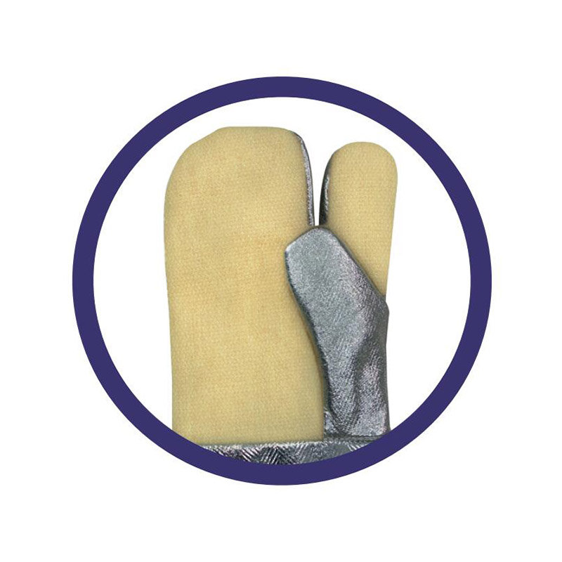 藍(lán)鷹AL163加長(zhǎng)三指型鋁箔耐高溫手套圖片