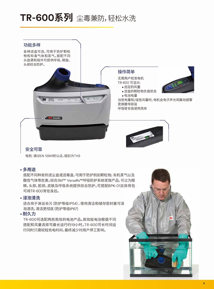 3M TR-6310E電動送風機濾毒盒