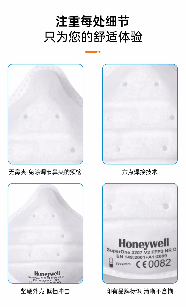 霍尼韋爾1032501 FFP3口罩頭戴式防護口罩