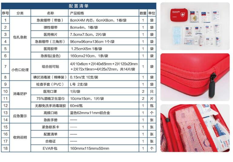 藍(lán)帆醫(yī)療HW-E004便攜戶外急救包圖片