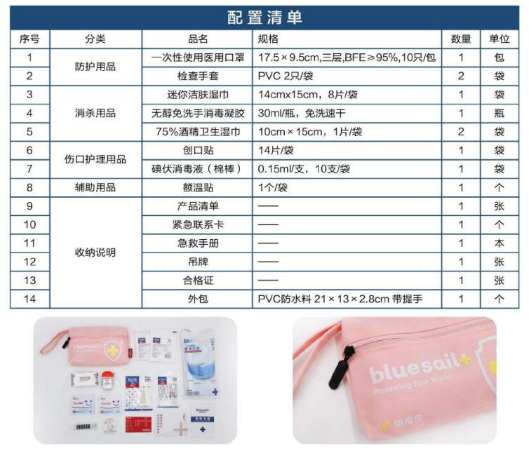 藍(lán)帆醫(yī)療FY-B003便攜防疫包圖片