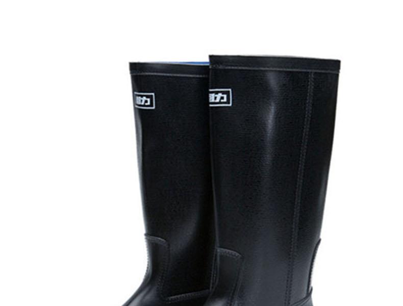 回力8128黑色PVC高筒雨靴圖片8