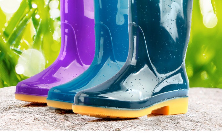 回力813藍(lán)色PVC高筒雨靴圖片2