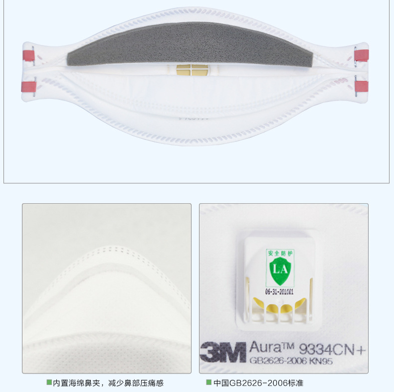 3M9334CN+防塵口罩KN95口罩5
