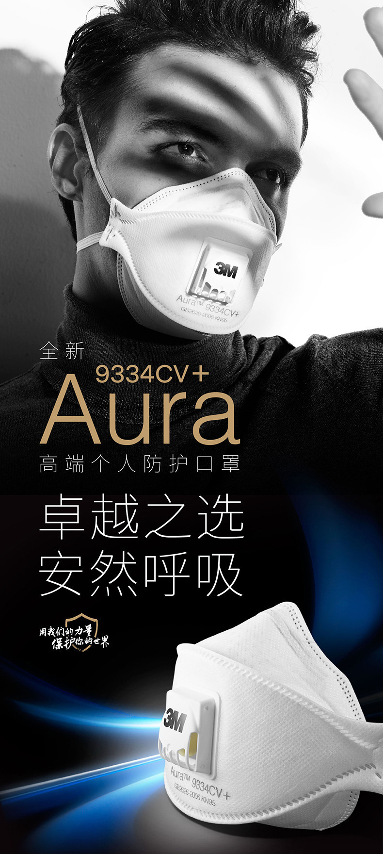 3M9334CV+ FFP3防塵口罩1