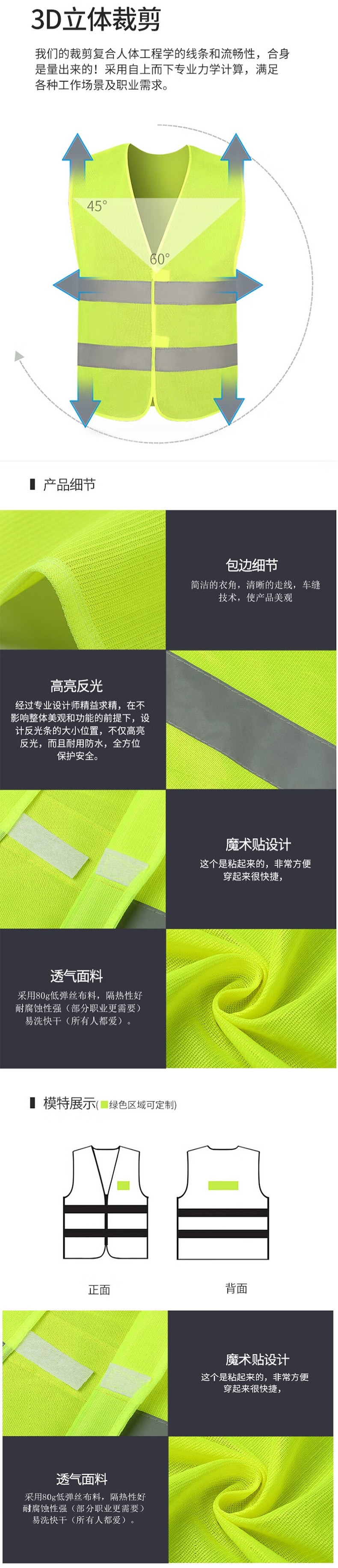 PIP IS900透氣滌綸里布反光背心圖片