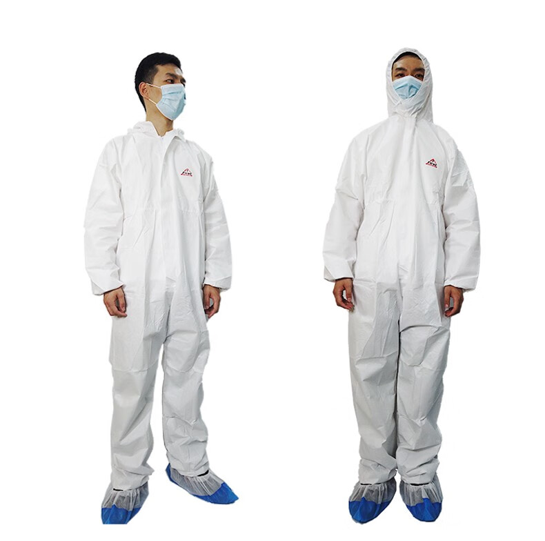 PIP I602白色帶帽連體一次性防護(hù)服圖片5