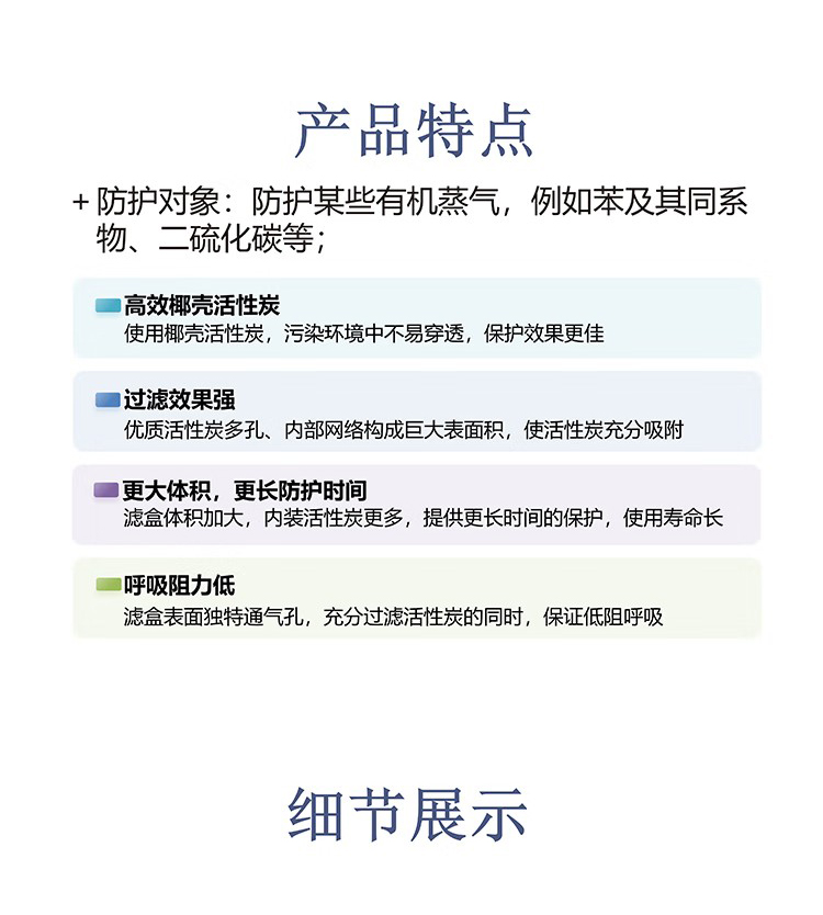 呼享5001防有機蒸氣濾毒盒2