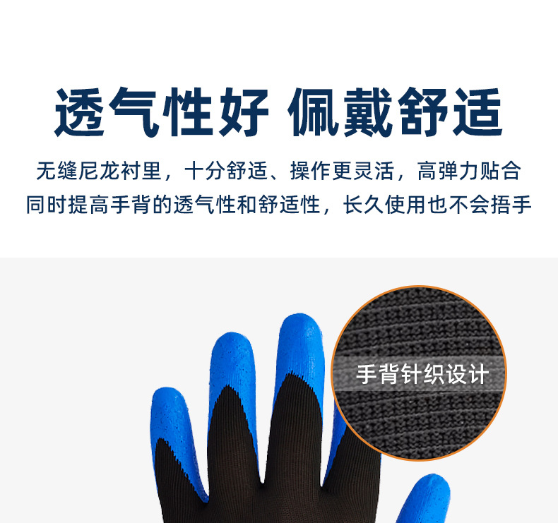 金佰利40227B G40發泡丁腈涂層勞保手套L圖片10