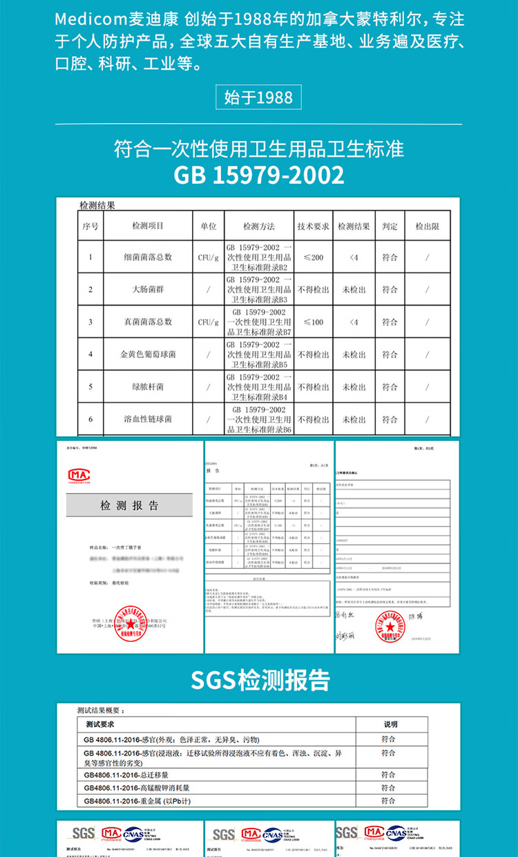麥迪康1136D藍(lán)色無粉加強(qiáng)型一次性丁腈手套L圖片7