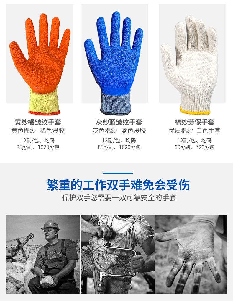 塞莫詩CG904BW藍(lán)色浸膠丁腈手套圖片2