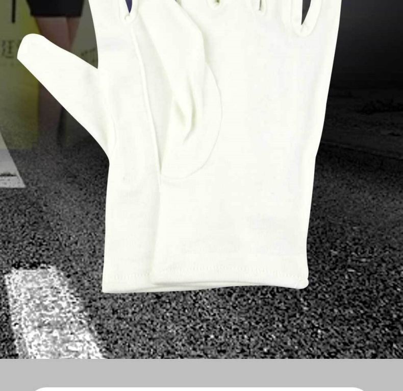 漢盾HD-GP5504滌棉背三筋禮儀勞保手套2