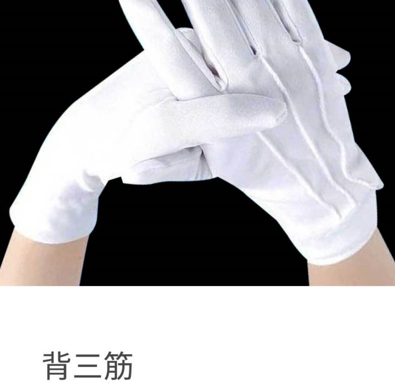 漢盾HD-GP5504滌棉背三筋禮儀勞保手套4