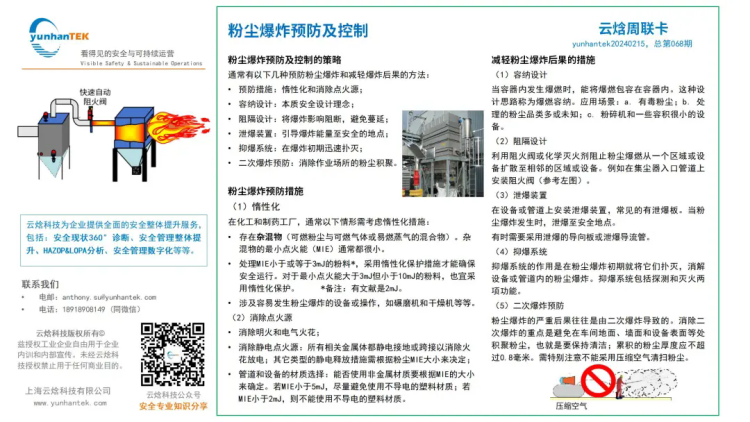 粉塵爆炸的基本特征、預防及控制4