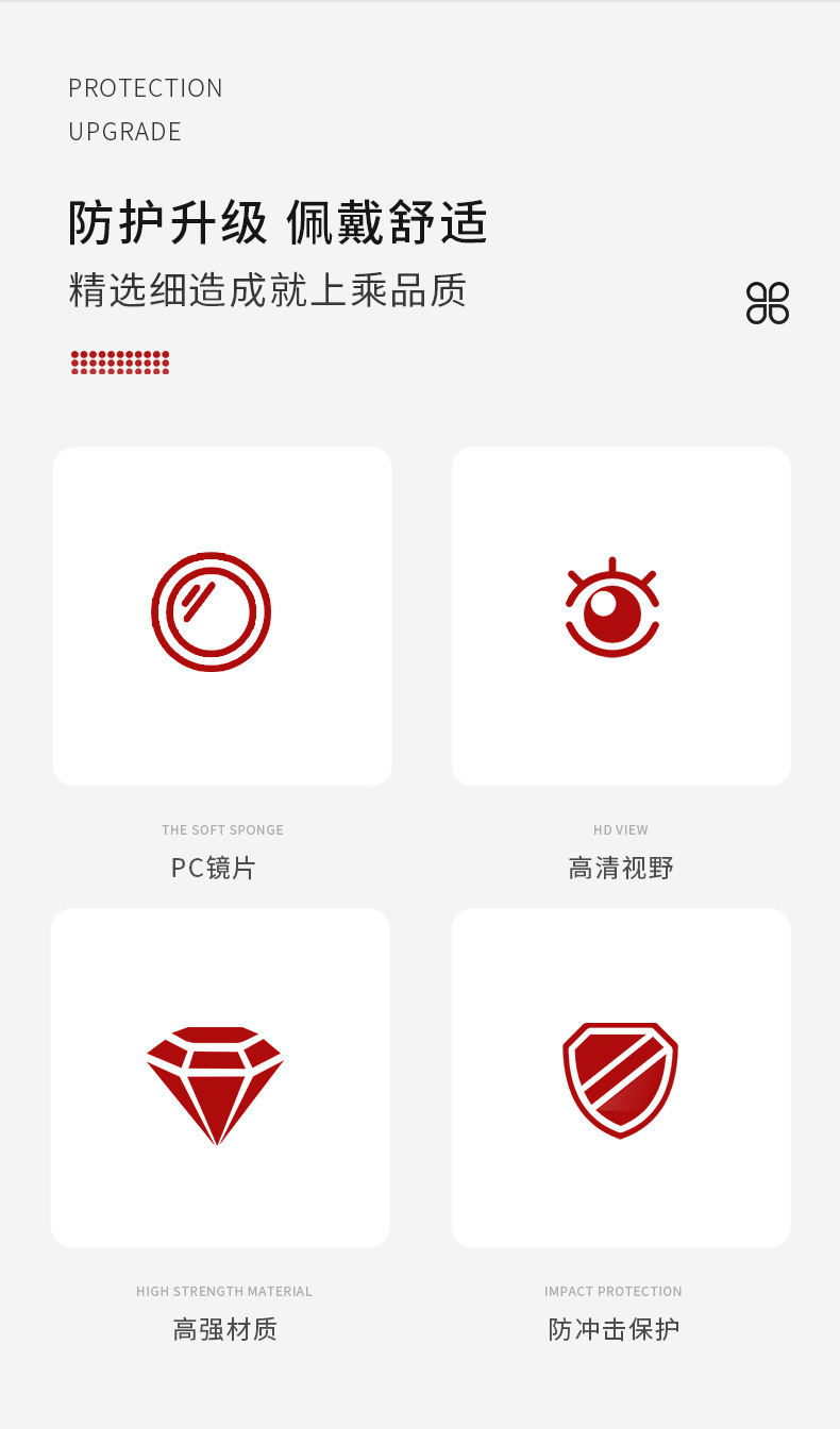 定和DH4023抗沖擊防霧安全護目鏡2