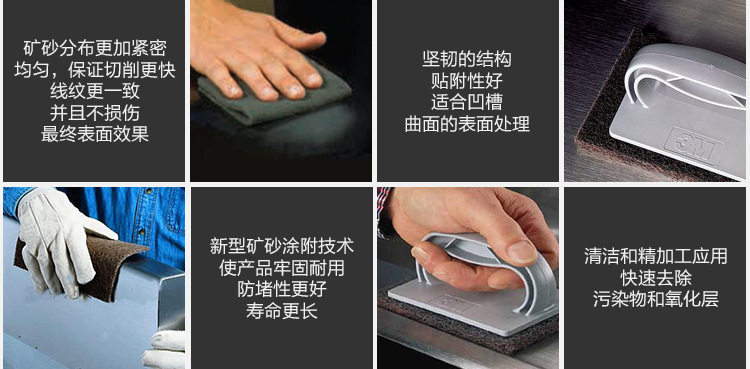 3M 64660拋光去毛刺碳化硅工業百潔布2