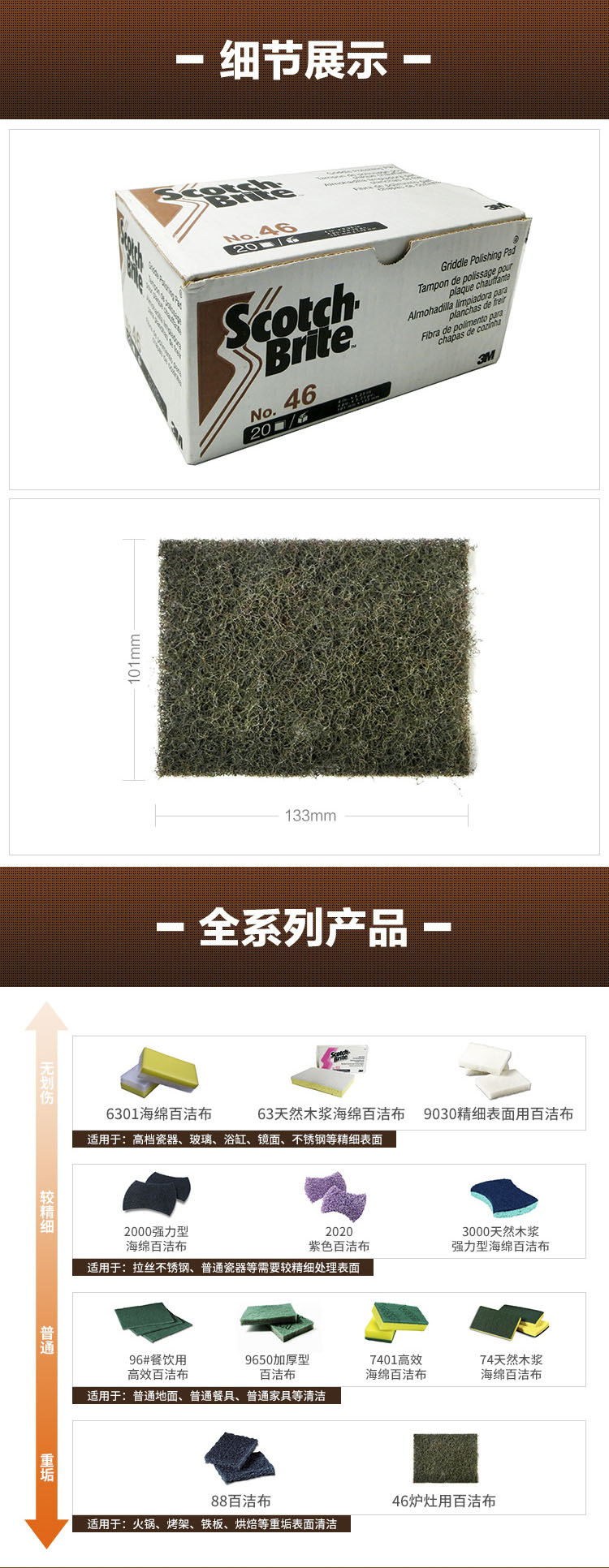 3M Scotch-Brite 46爐灶用百潔布3