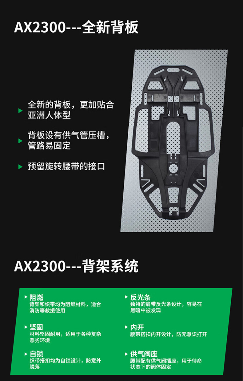 MSA梅思安10235805正壓式空氣呼吸器9L無表瓶閥AX2300 5