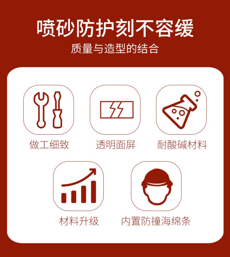 定和DH3107耐酸堿噴砂頭罩2