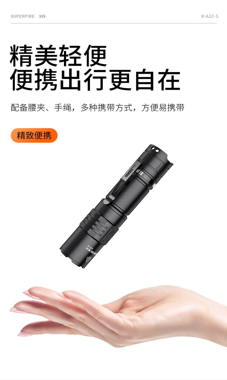 神火A22-S高亮度續航持久變焦手電筒16.jpg