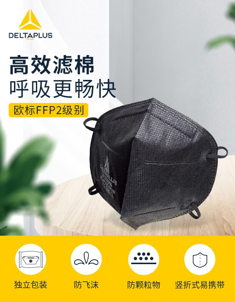 代爾塔104201 M1202BC折疊頭戴式FFP2級防塵口罩1