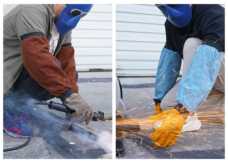 定和DH6172牛二層皮防燙耐高溫套袖2