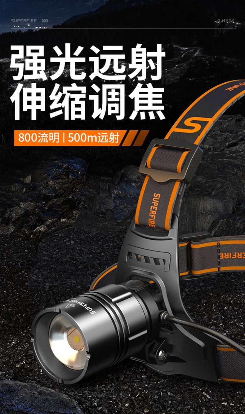 神火HY03高亮燈珠戶外遠射頭燈1.jpg