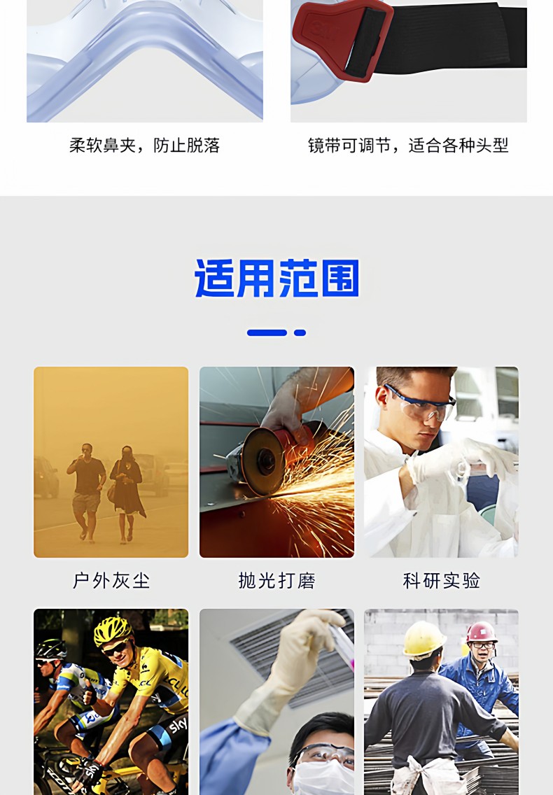 3M GG3001A-AF GoggleGear GG3000防霧護(hù)目鏡8