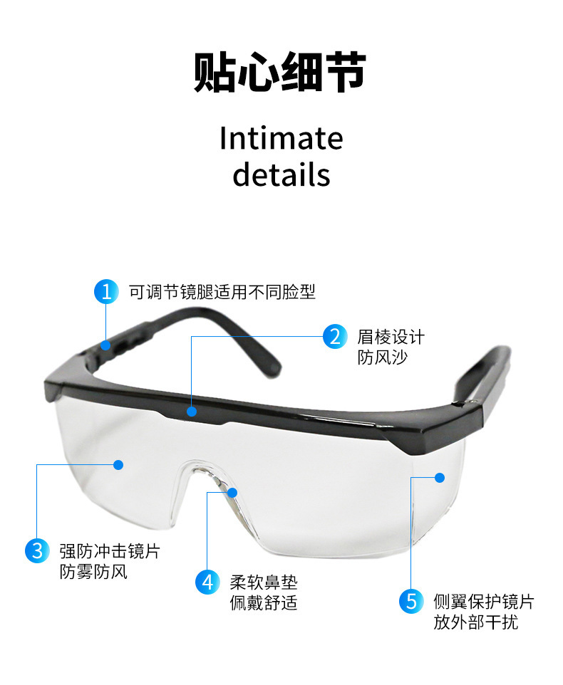 定和DH4011高清透明多功能防護眼鏡5