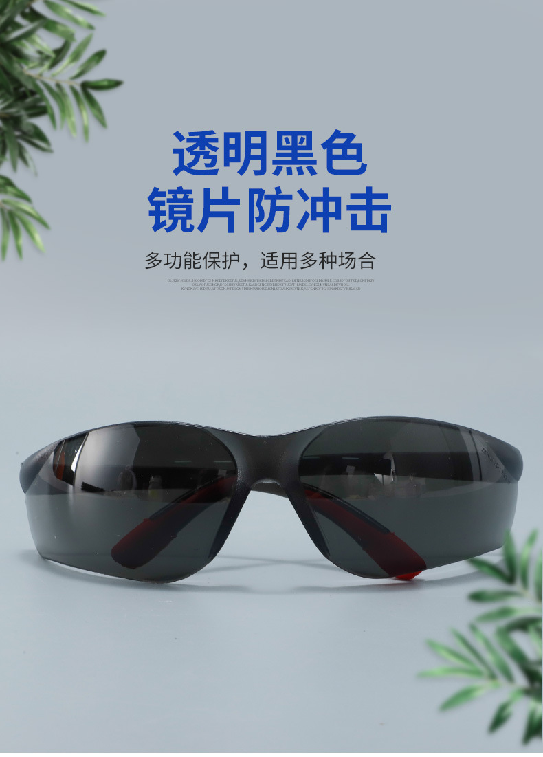 定和DH4015透明黑色鏡片抗沖擊多功能防護(hù)眼鏡1