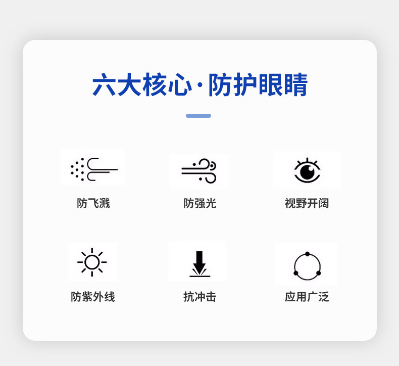 定和DH4015透明黑色鏡片抗沖擊多功能防護(hù)眼鏡2