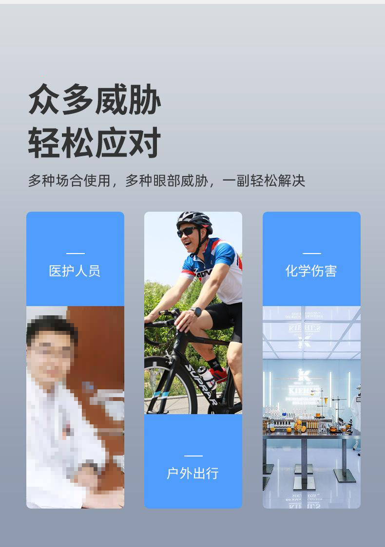 定和DH4015透明黑色鏡片抗沖擊多功能防護(hù)眼鏡10