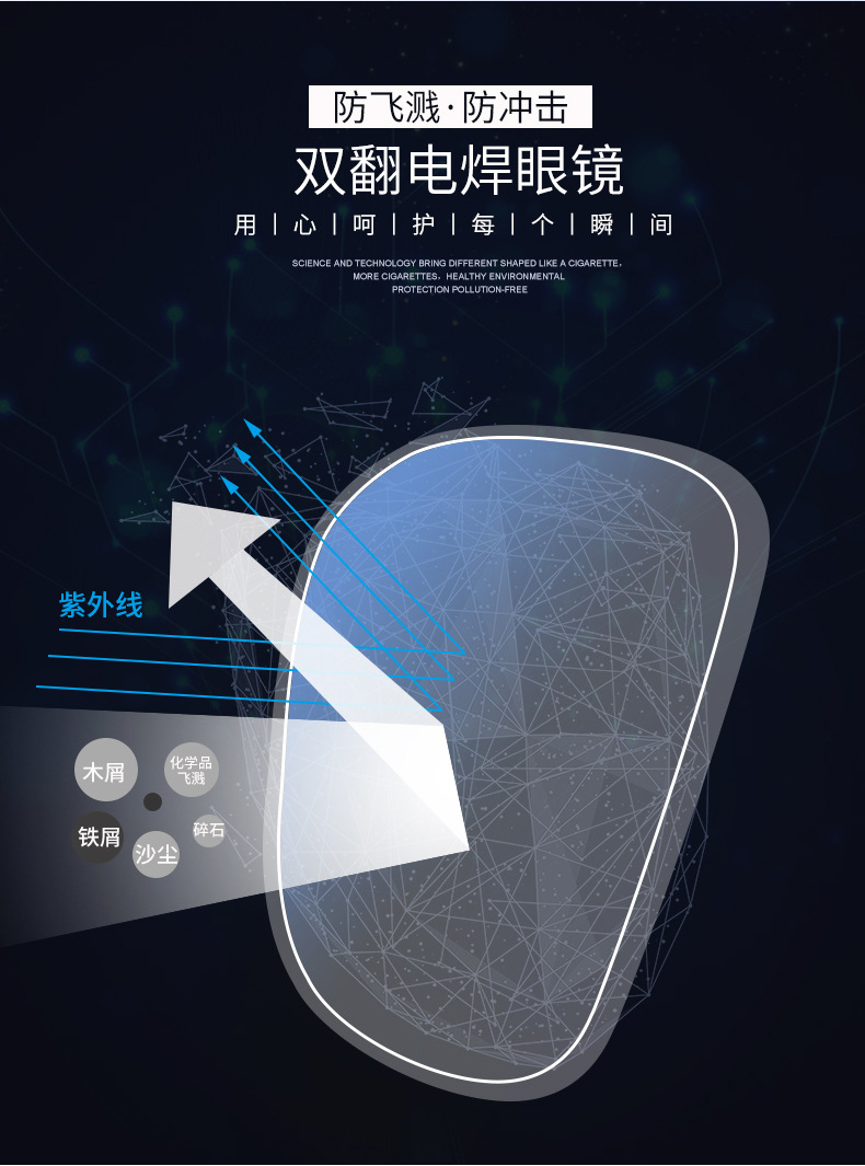 定和DH4030可翻蓋式多功能電焊護目鏡5