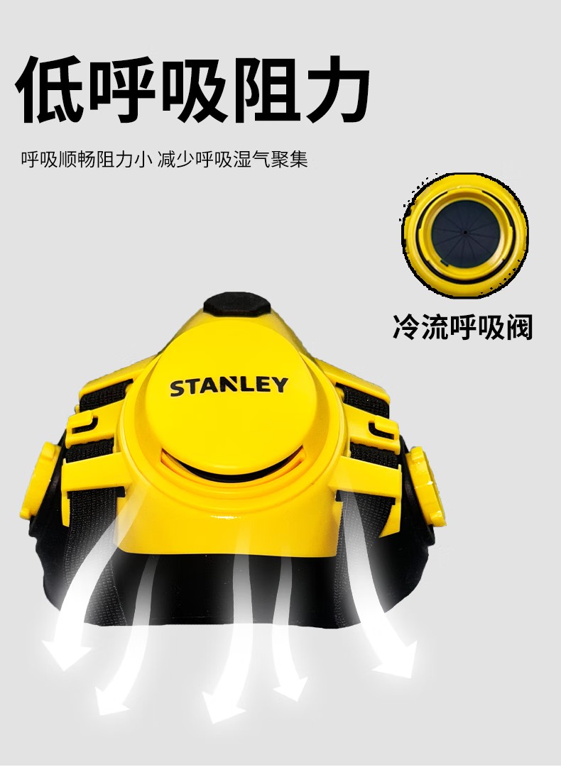 STANLEY史丹利ST2200硅膠半面罩防毒面具7