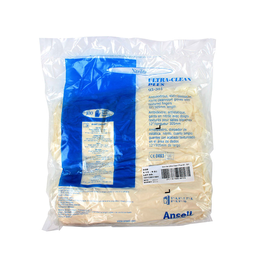 安思爾93-301無粉一次性無塵丁腈手套 安思爾93-301無粉一次性無塵丁腈手套