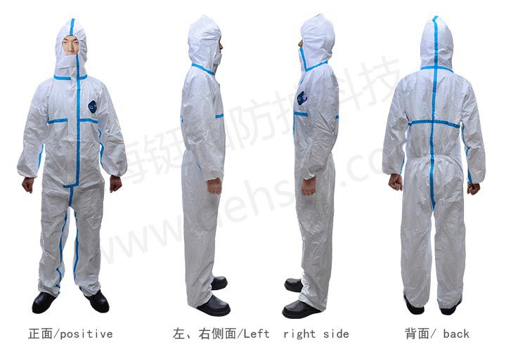 杜邦Tyvek1422A醫用防護服穿戴后效果圖