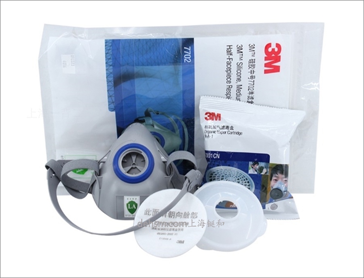 3M7711CN預過濾棉搭配防毒面罩圖片