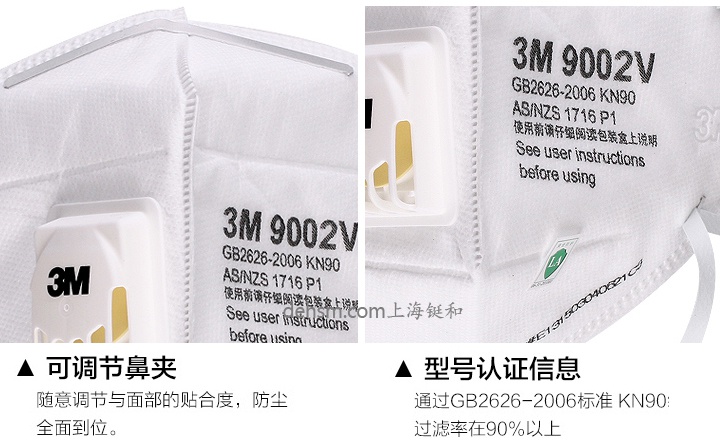3M9002V口罩可調節鼻夾，符合國標認證