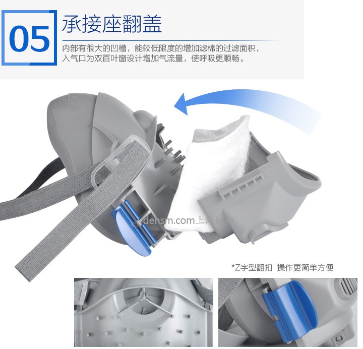 3M7772防有機蒸氣防塵面具承接座翻蓋,避免丟失