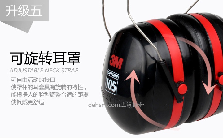 3M H10A頭戴式防噪音耳罩可旋轉耳罩