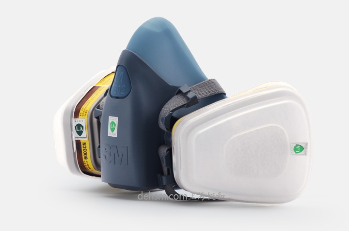 3M7502+6003防有機及酸性氣體防毒面具圖片-側(cè)面