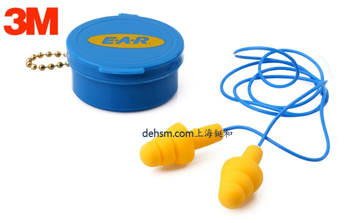 3M340-4002硅膠帶線防噪音耳塞圖片-側面