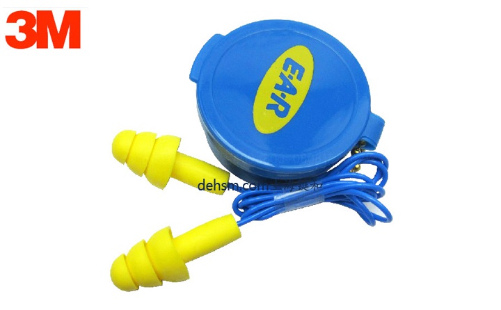 3M340-4002硅膠帶線防噪音耳塞圖片-側面