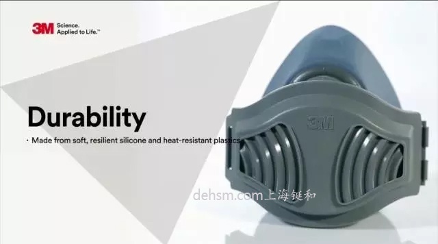 3M HF-50單濾盒硅膠半面罩耐熱塑料閥蓋，使用更長久