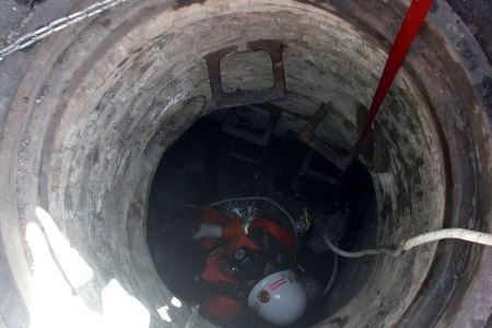 缺氧環境佩戴自給式呼吸器防護