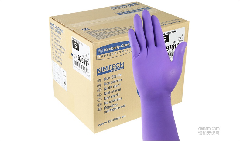 金佰利97611紫色丁腈手套實(shí)物圖