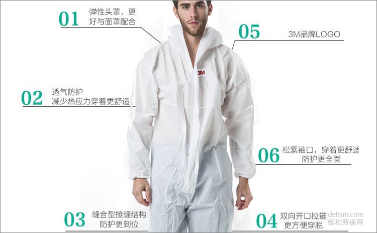 3M4515連體防護(hù)服彈性頭罩,透氣防護(hù)