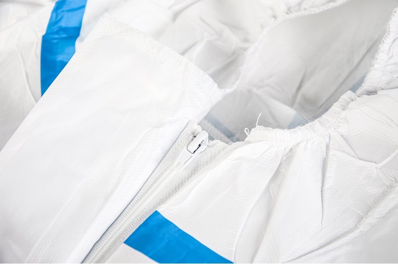 綠禾雀一次性醫(yī)用防護服雙層拉鏈